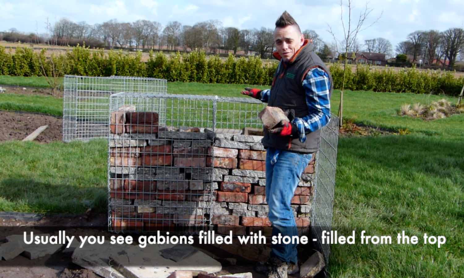 how to fill a gabion basket Garden Ninja Ltd Garden Design