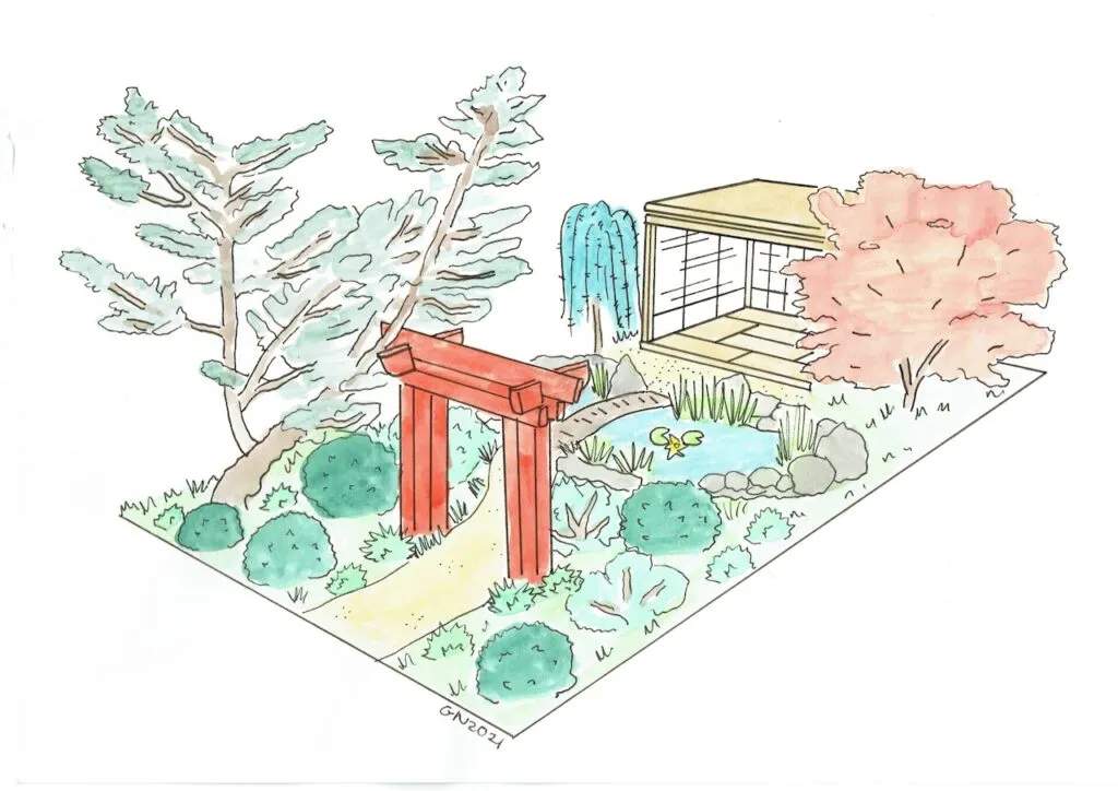 A world themed japanese garden