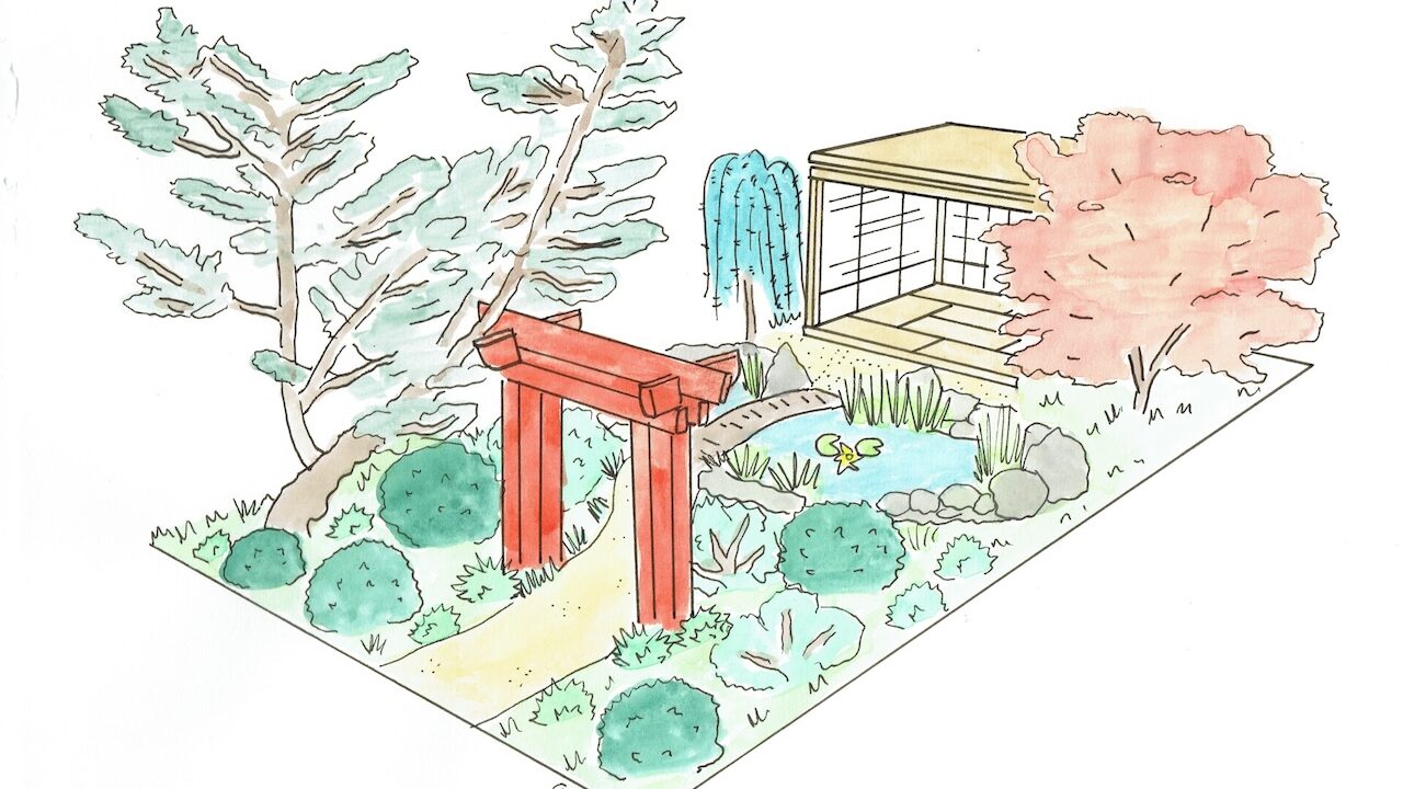 A world themed japanese garden